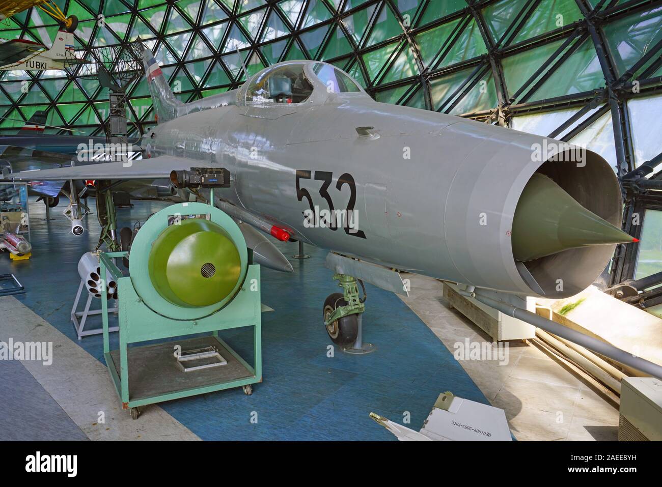 Belgrad, SERBIEN-19 Jun 2019 - Blick auf das Wahrzeichen Aeronautical Museum Belgrad (Ehemaligen jugoslawischen Luftfahrttechnischen Museum) Neben der Belgrader Ni entfernt Stockfoto