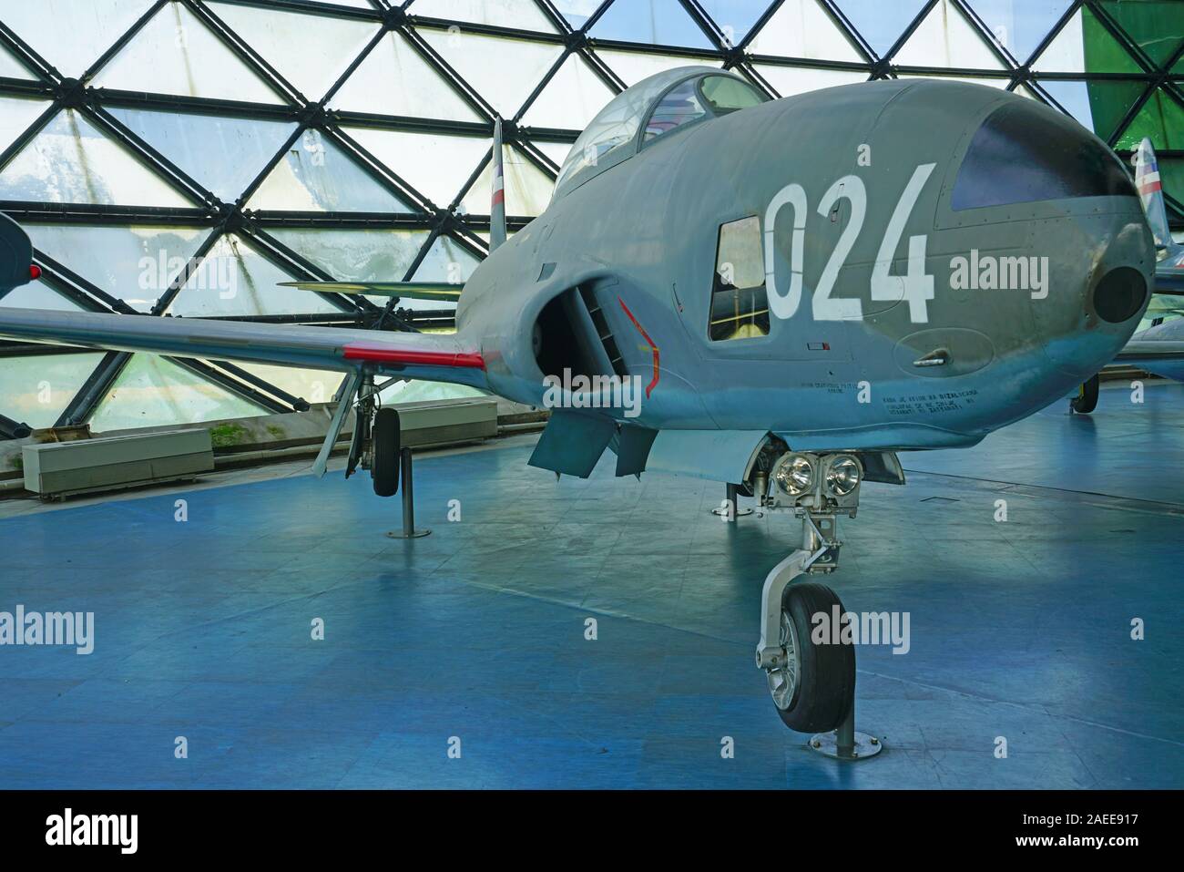 Belgrad, SERBIEN-19 Jun 2019 - Blick auf das Wahrzeichen Aeronautical Museum Belgrad (Ehemaligen jugoslawischen Luftfahrttechnischen Museum) Neben der Belgrader Ni entfernt Stockfoto