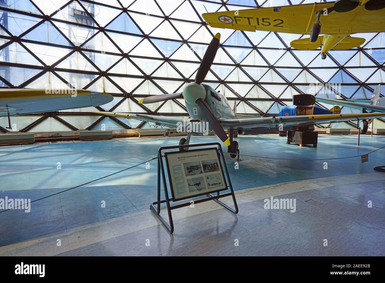 Belgrad, SERBIEN-19 Jun 2019 - Blick auf das Wahrzeichen Aeronautical Museum Belgrad (Ehemaligen jugoslawischen Luftfahrttechnischen Museum) Neben der Belgrader Ni entfernt Stockfoto