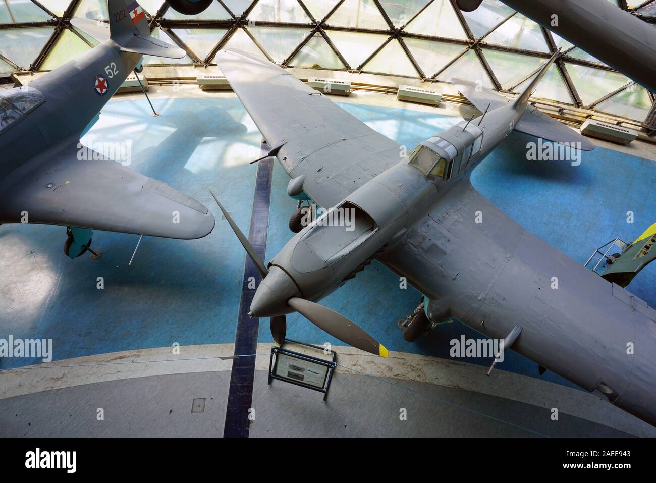 Belgrad, SERBIEN-19 Jun 2019 - Blick auf das Wahrzeichen Aeronautical Museum Belgrad (Ehemaligen jugoslawischen Luftfahrttechnischen Museum) Neben der Belgrader Ni entfernt Stockfoto