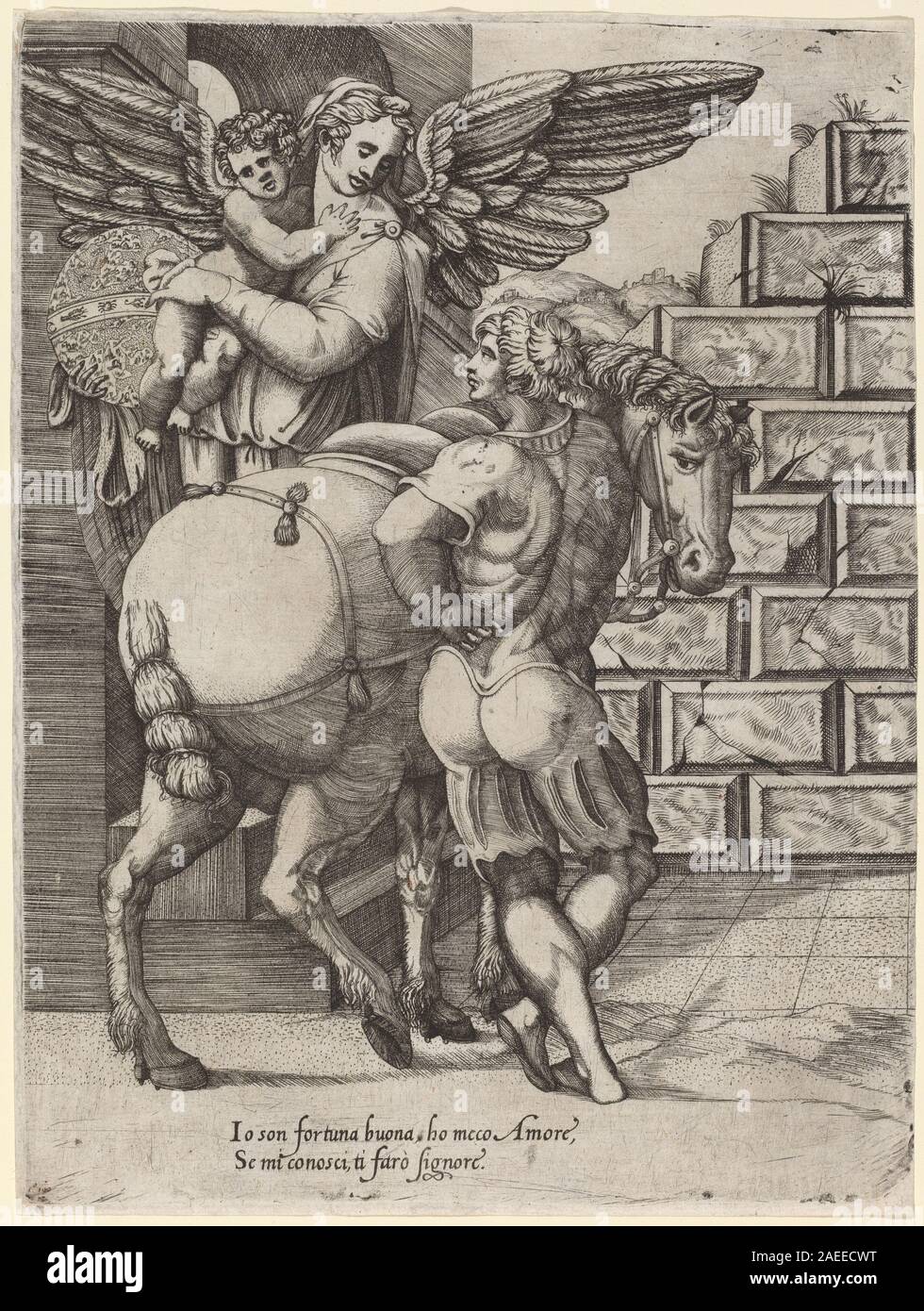Italienisch 16. Jahrhundert, Allegorie der Fortune Allegorie von Fortune Stockfoto