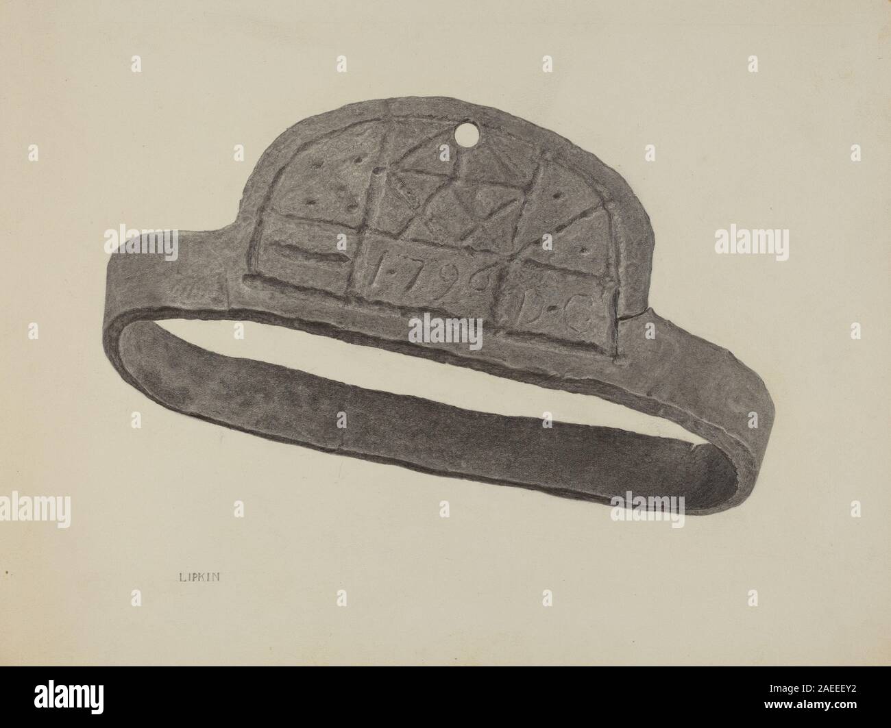 Jakob Lipkin, Pa der Deutschen Hound Band aus Conestoga Wagon, c 1939 Pa's Deutsche Bracke Band aus Conestoga Wagon; circa 1939 Datum Stockfoto