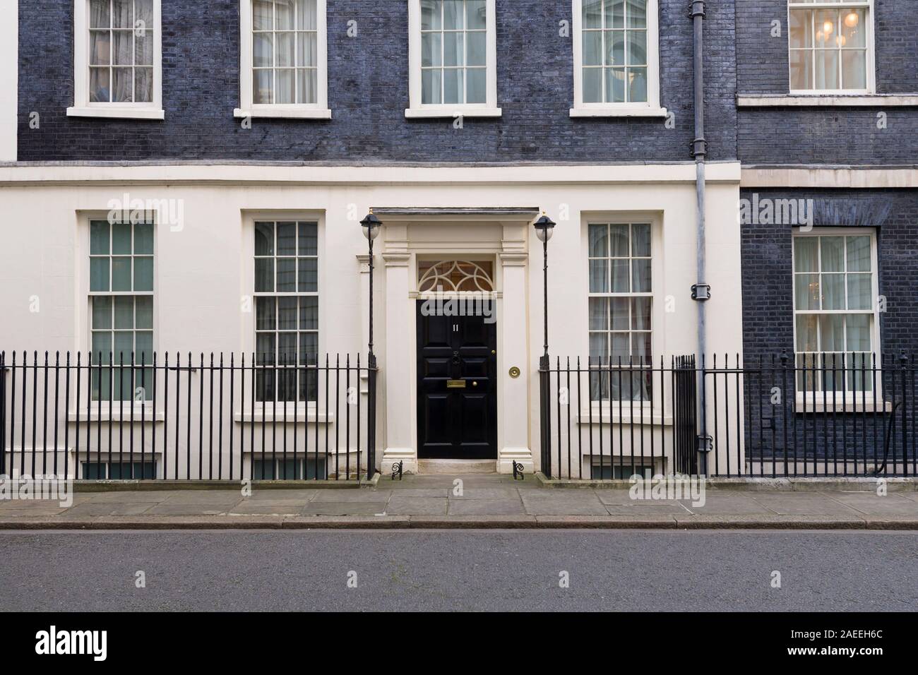 11 Downing Street die offizielle Residenz des britischen Schatzkanzlers London, Großbritannien, 7. Februar 2018 Stockfoto