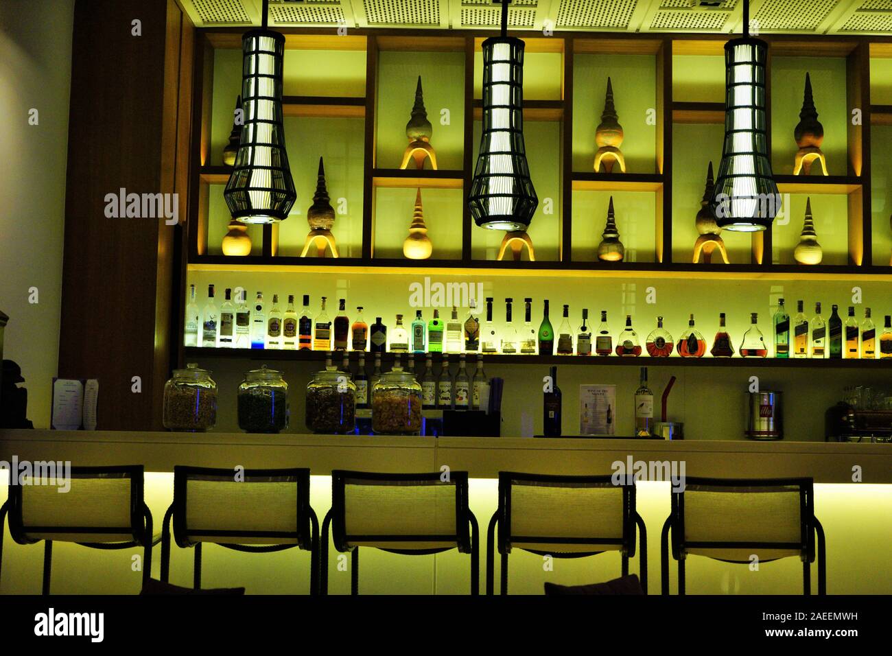 Counter Bar, das Angsana Resort, Phuket, Thailand, Asien Stockfoto