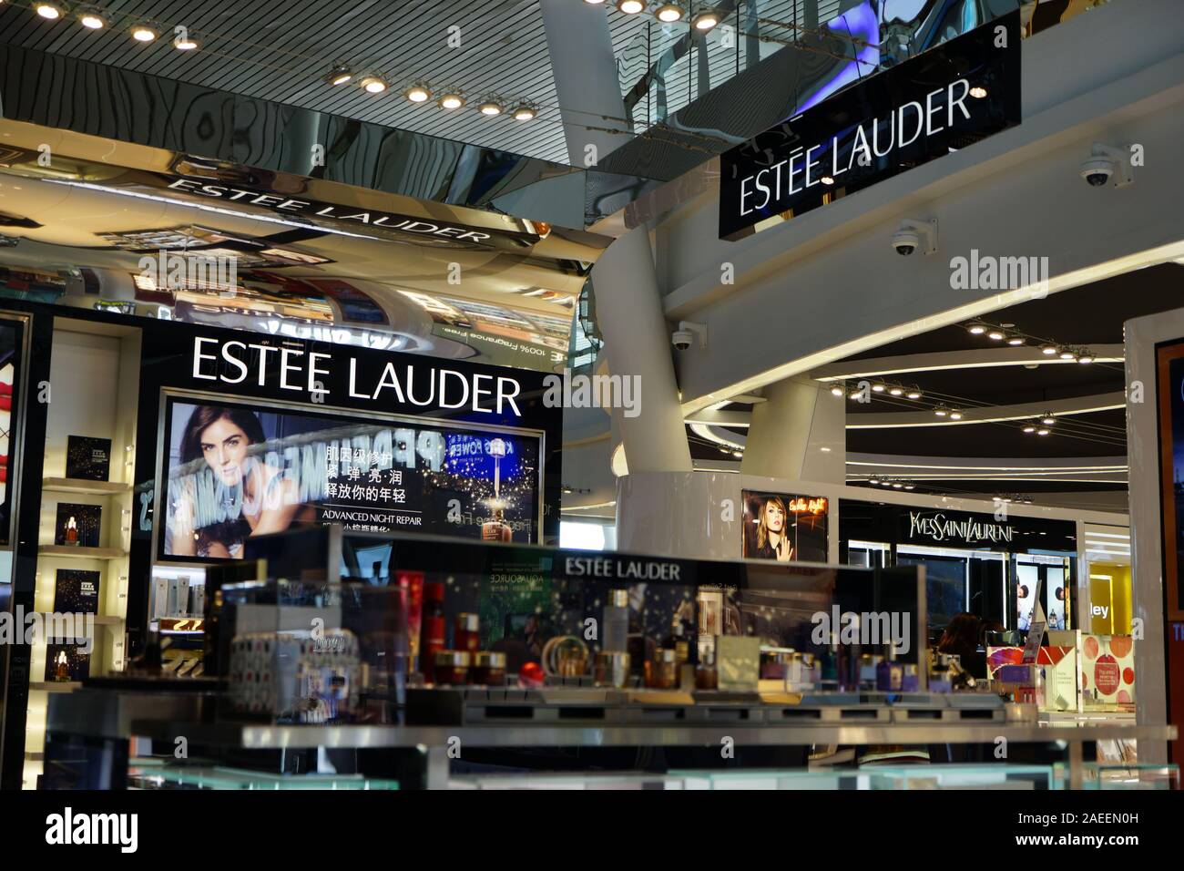 Estee Lauder Shop, zum Internationalen Flughafen Phuket, Thailand, Asien Stockfoto