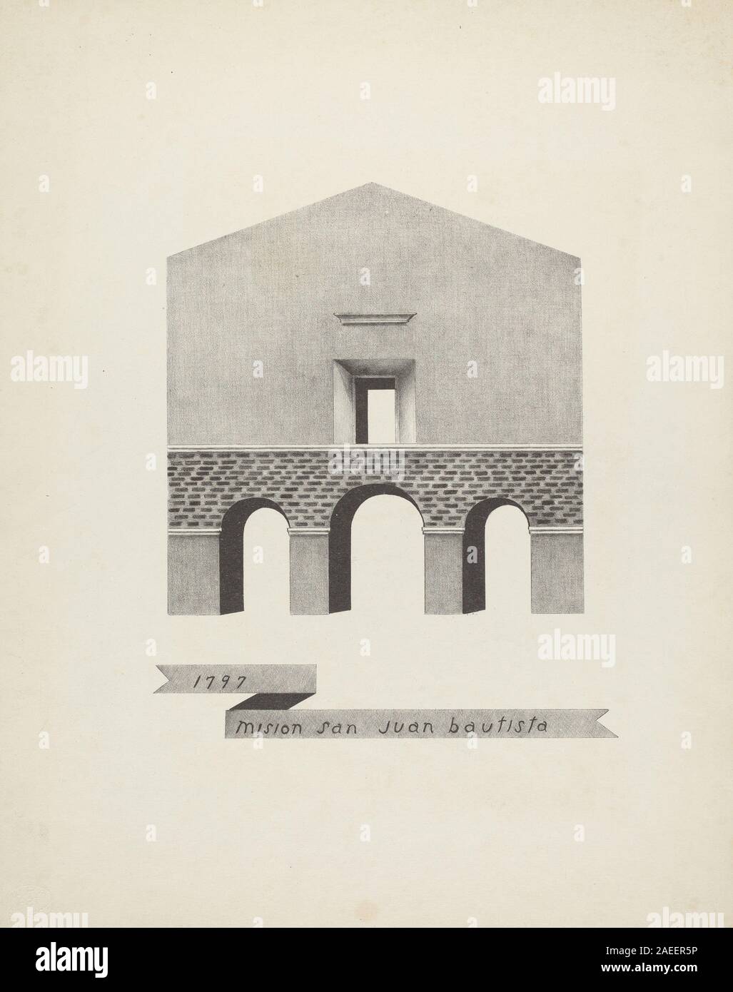 James Jones, Mision San Juan Bautista, 1935-1942 Mision San Juan Bautista; 1935/1942 Stockfoto