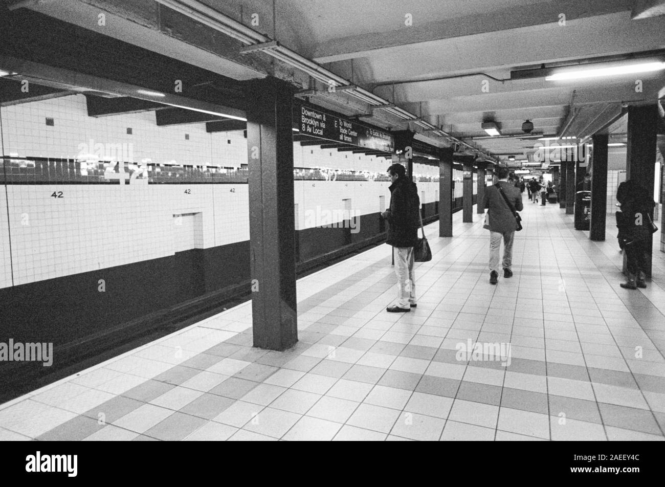 42Nd Street U-Bahn Station, New York City, Vereinigte Staaten von Amerika. Stockfoto