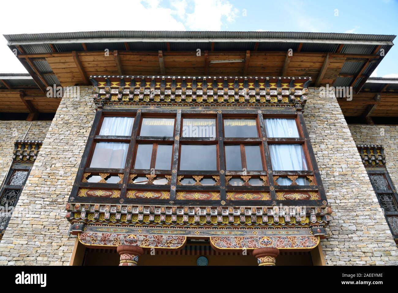 Fenster, National Museum, Paro, Bhutan, Asien Stockfoto