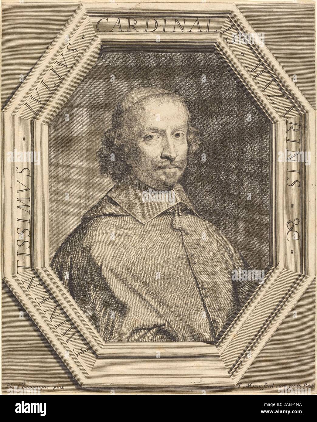 Jean Morin nach Philippe de Champaigne, Kardinal Mazarin Kardinal Mazarin Stockfoto