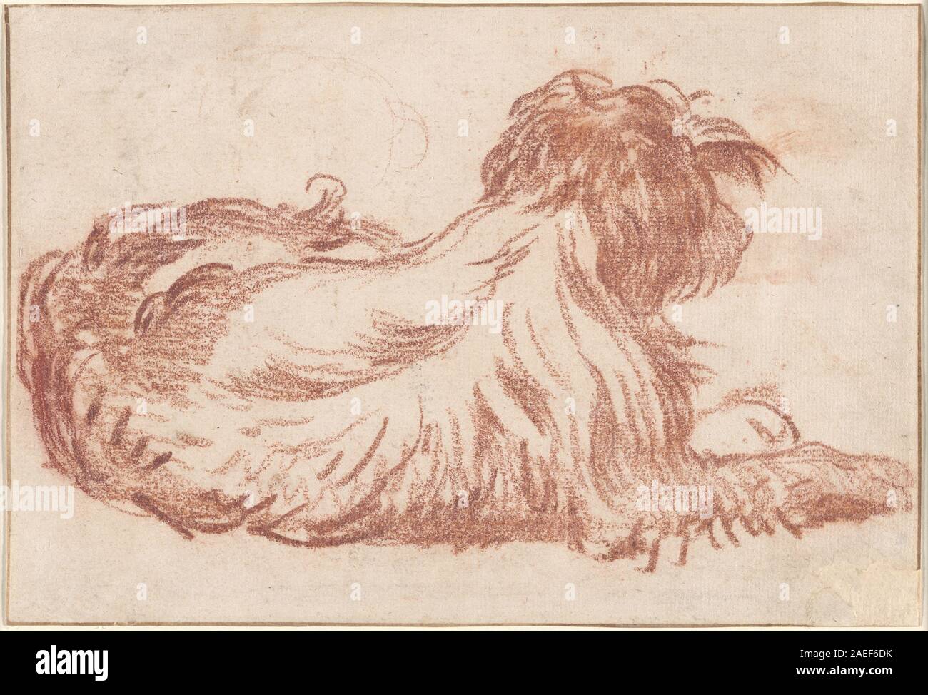 Jean-Baptiste Greuze, Hund, c 1760 einen Hund; c. 1760 Stockfoto