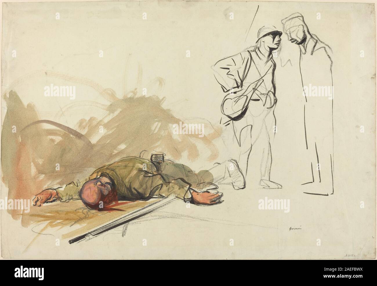 Jean-Louis Forain, toten deutschen Soldaten, c 1914-1919 toten deutschen Soldaten; c. 1914/1919 Stockfoto