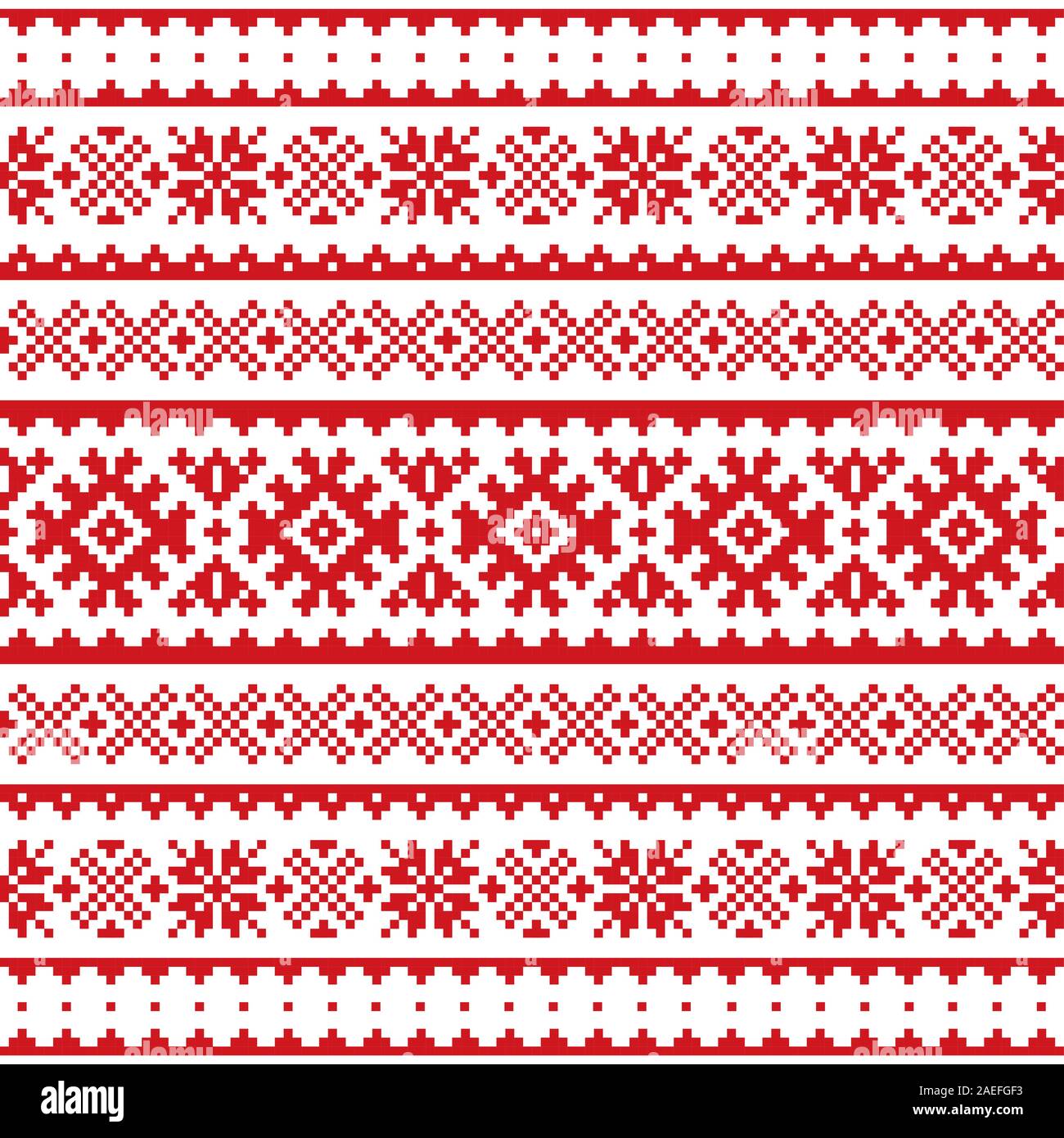 Weihnachten, Winter Vektor nahtlose Muster, Sami, Lappland Volkskunst Design, traditionelle Stricken und Sticken Stock Vektor