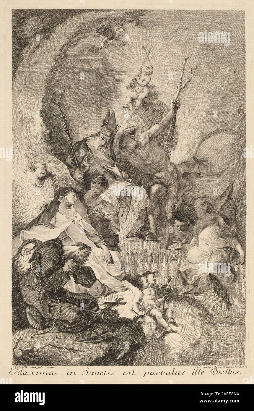 Johann Beheim nach Franz Anton Maulbertsch, vier Heiligen, 1762 Vier Heiligen; 1762 Datum Stockfoto