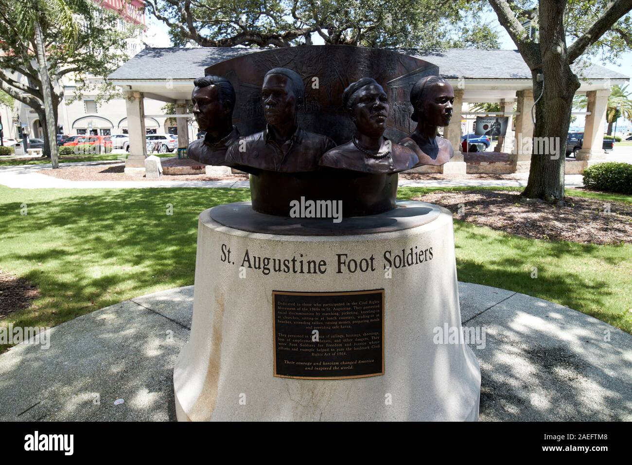 Der hl. Augustinus Fußsoldaten monument St Augustine florida usa Stockfoto