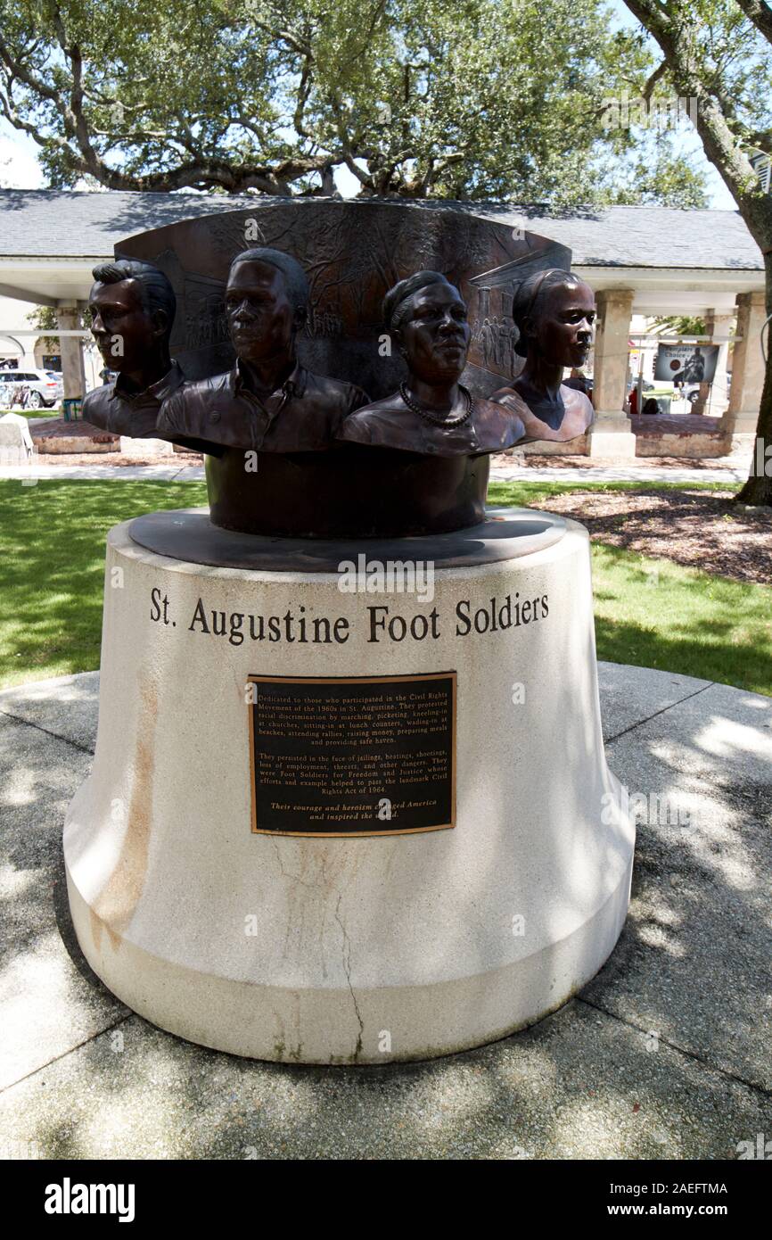 Der hl. Augustinus Fußsoldaten monument St Augustine florida usa Stockfoto