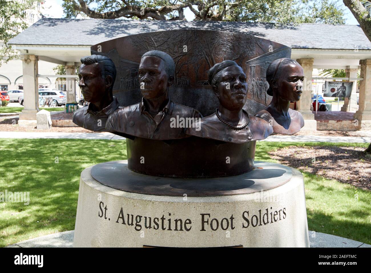 Der hl. Augustinus Fußsoldaten monument St Augustine florida usa Stockfoto