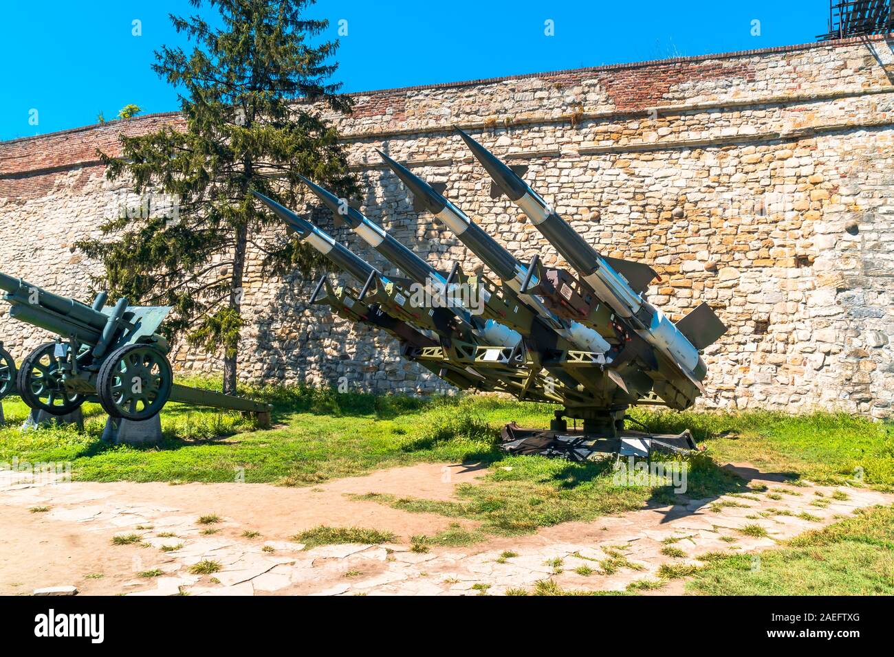 Der Belgrader Festung Kalemegdan und Museum für militärische Fahrzeuge in Serbien. Es ist eines der beliebtesten touristischen Ort. Stockfoto