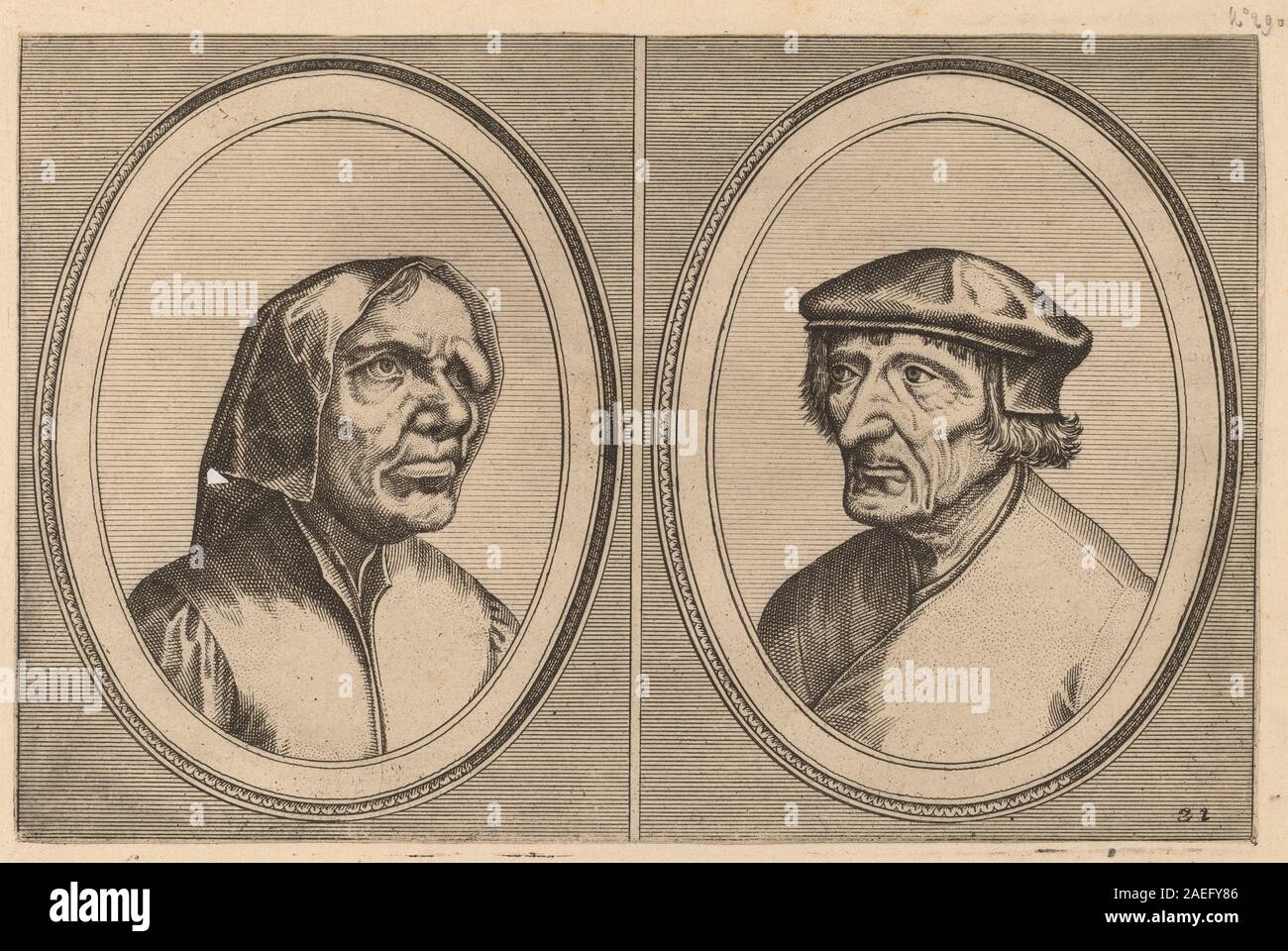 Johannes und Lucas van Doetechum nach Pieter Brueghel der Ältere, Trijn Bulle - bacx und Voorsichtighe Oenne, c 1564-1565 Trijn Bulle - bacx und Voorsichtighe Oenne; c. 1564/1565 Stockfoto