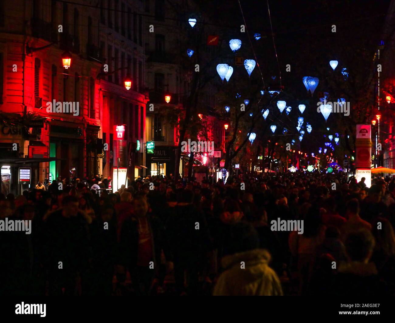 Festival der Lichter 2019, Lyon, Frankreich Stockfoto