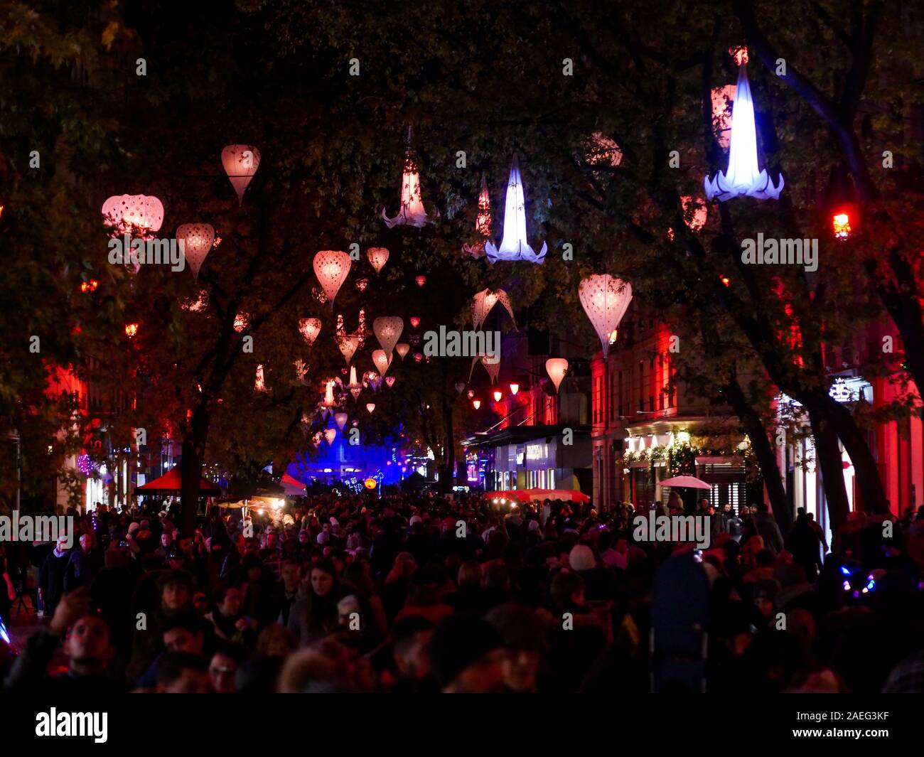 Festival der Lichter 2019, Lyon, Frankreich Stockfoto