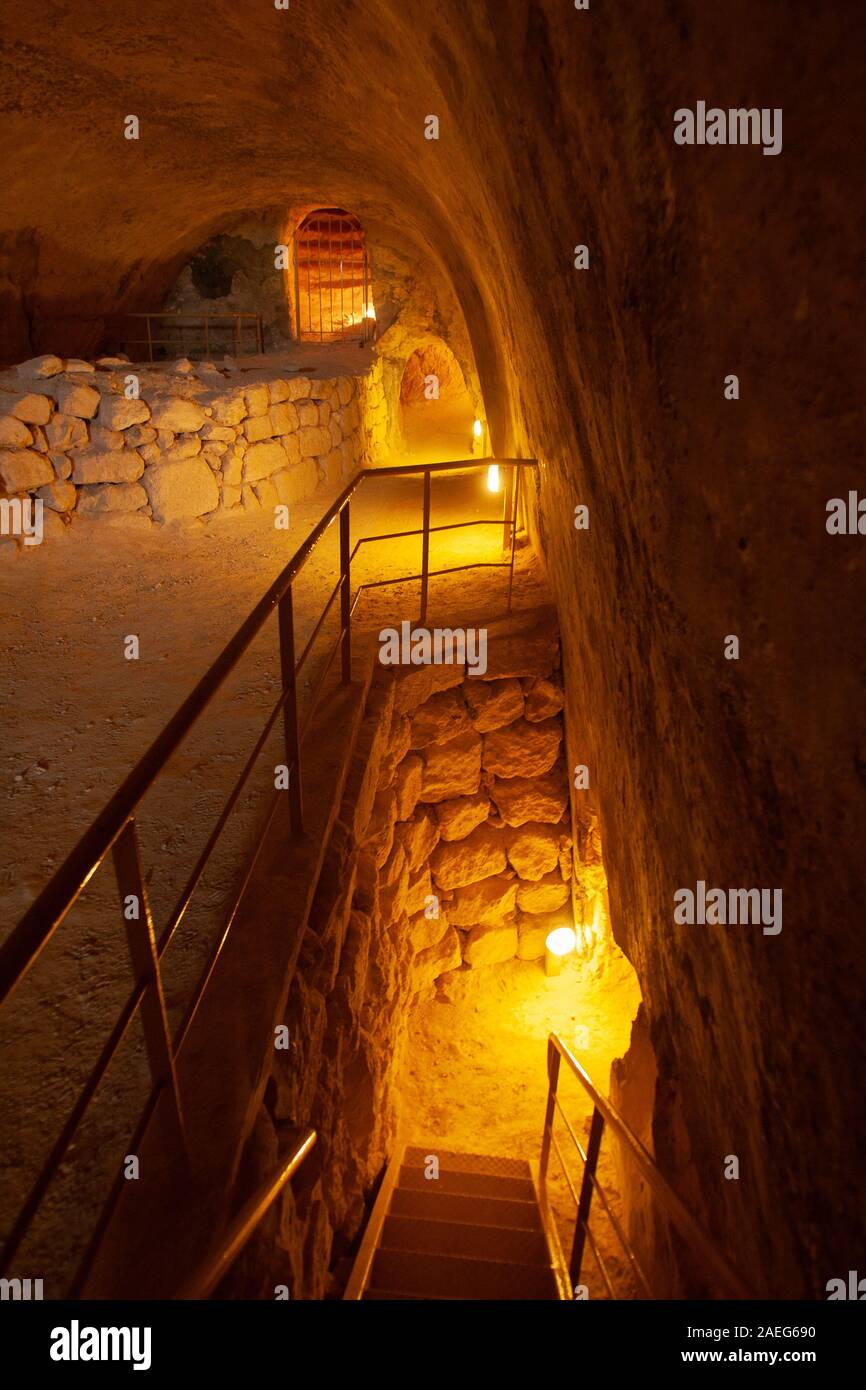 Israel, Westjordanland, Judaea, Herodion eine Burg von König Herodes 20 B.C.E unterirdische Zisterne gebaut Stockfoto