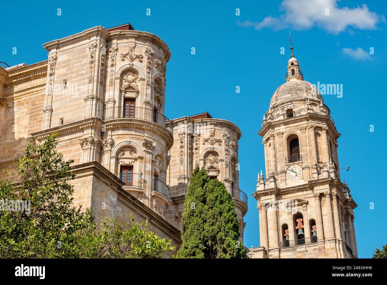 Die Kathedrale von Malaga, die Römisch-katholische Kirche in Malaga. Andalusien, Spanien Stockfoto