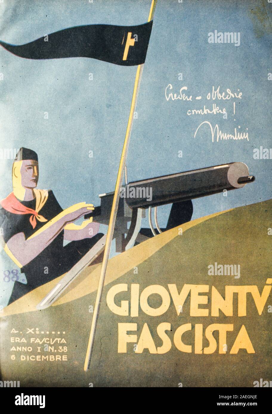 Propaganda fascista mussolini Fotos und Bildmaterial in hoher