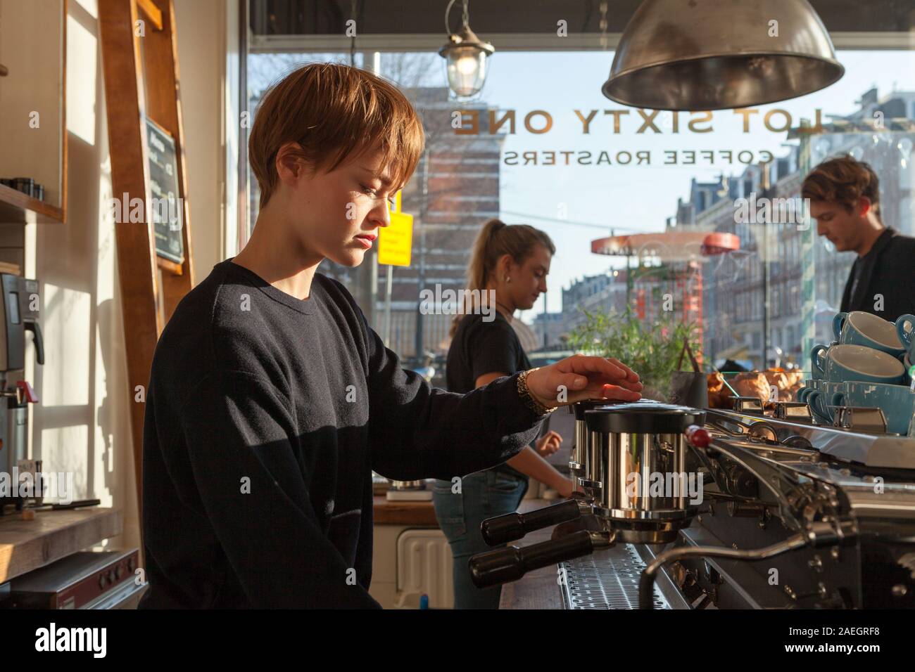 Los 61 Kaffeebar, Amsterdam Stockfoto