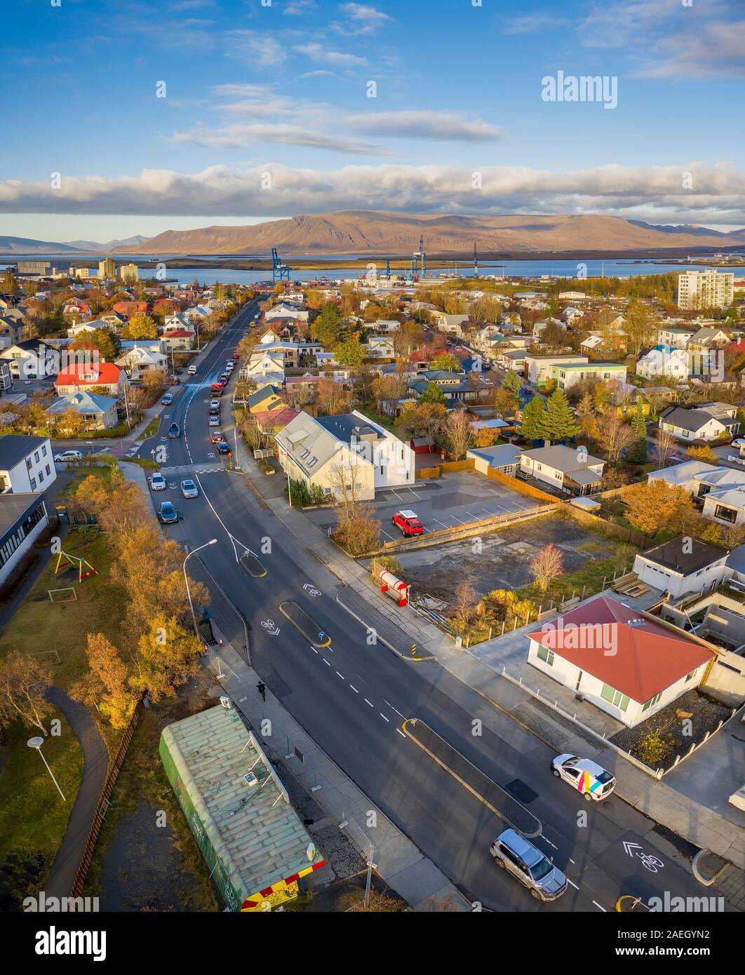 Nachbarschaften, Reykjavik, Island Stockfoto