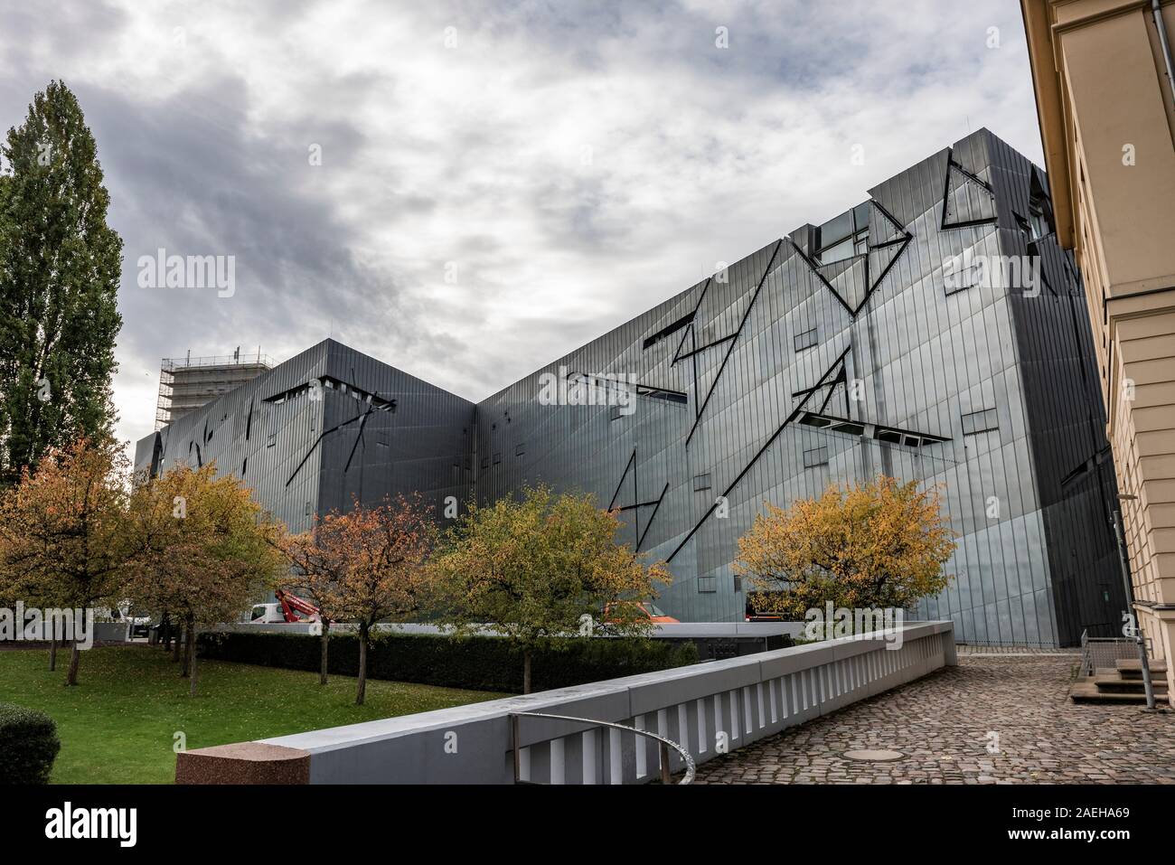 Die Daniel Libeskind Anhang des Jüdischen Museums in Berlin, Deutschland Stockfoto