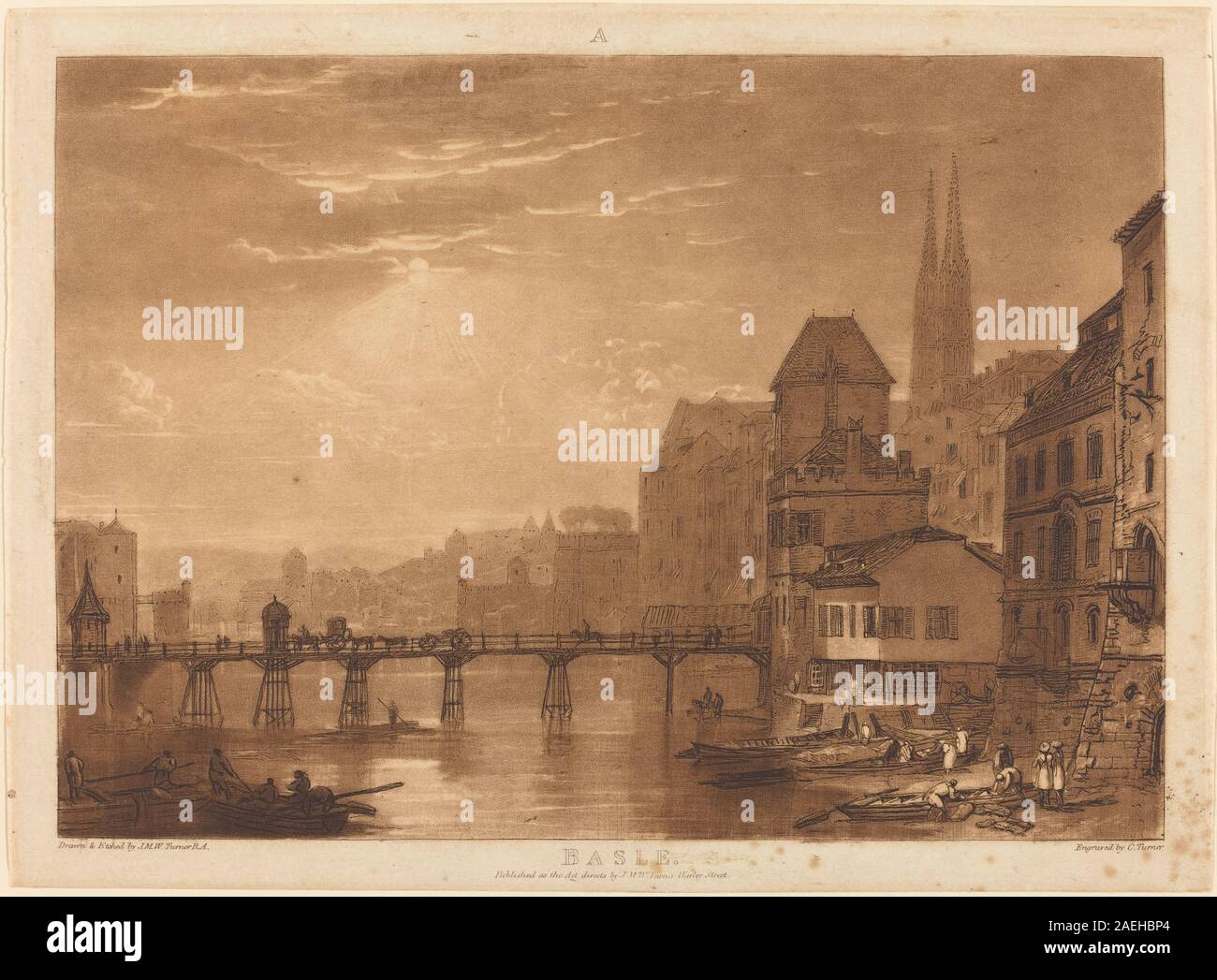 Joseph Mallord William Turner und Charles Turner, Basel, veröffentlicht 1807 Basel; veröffentlichte 1807 Stockfoto