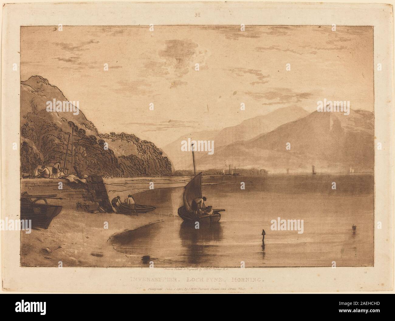 Joseph Mallord William Turner, Inverary Pier, veröffentlicht 1811 veröffentlicht 1811 Inverary Pier; Stockfoto