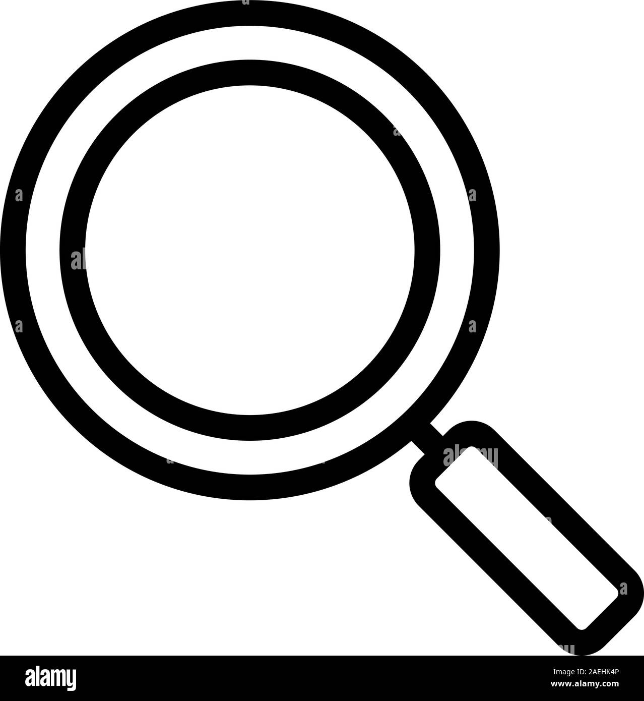 Lupe lineare Symbol. Dünne Linie Abbildung. Lupe Kontur Symbol. Vektor