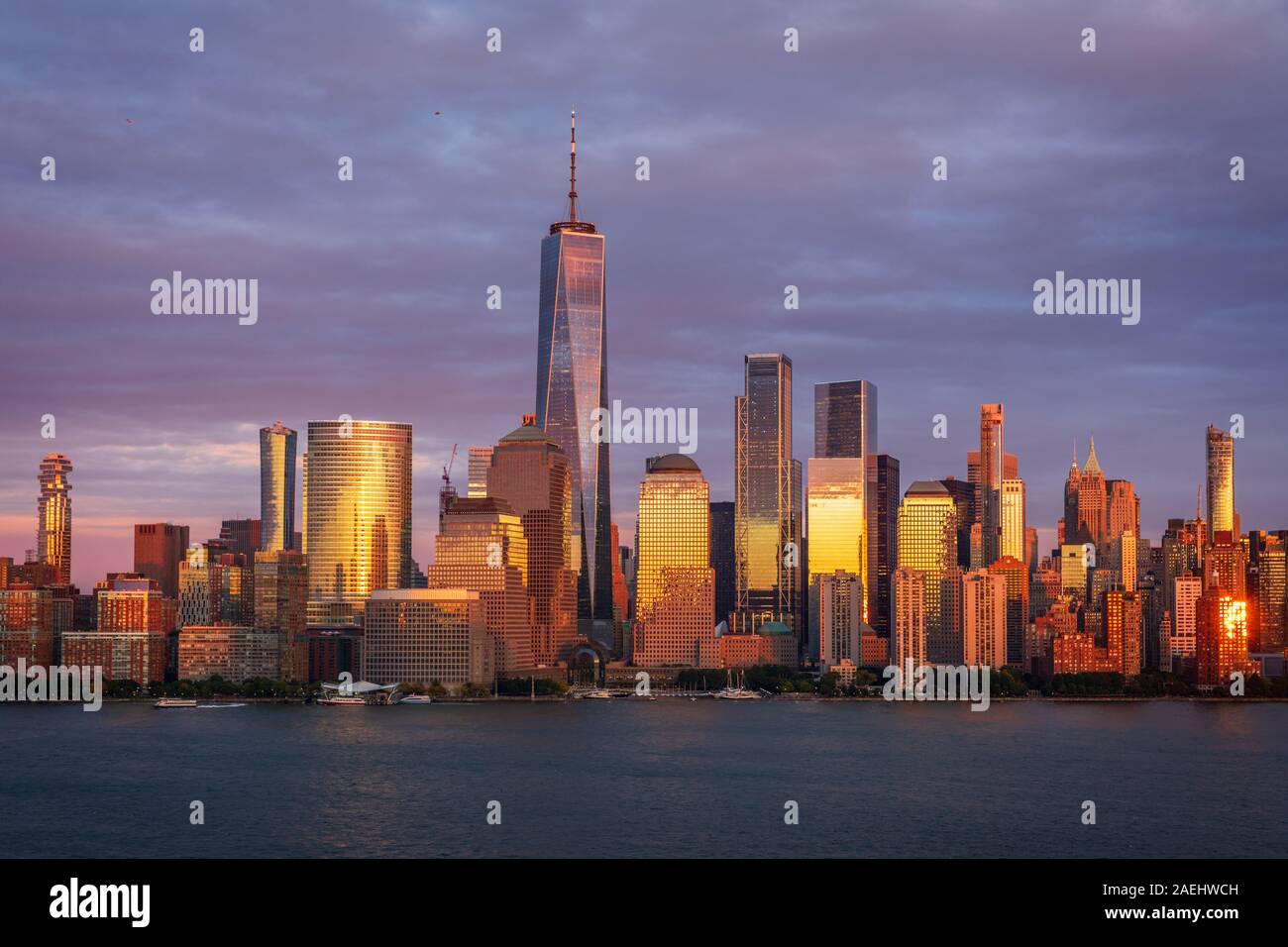 Blick auf die Skyline von Manhattan New York City Stockfoto