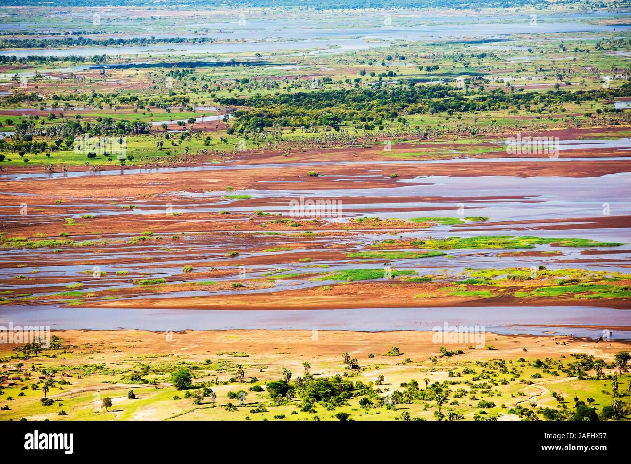 Mitte Januar 2015, drei Tage von übermäßigen Regen brachte beispiellosen Überschwemmungen an den kleinen armen afrikanischen Land Malawi. Es vertriebenen nearl Stockfoto