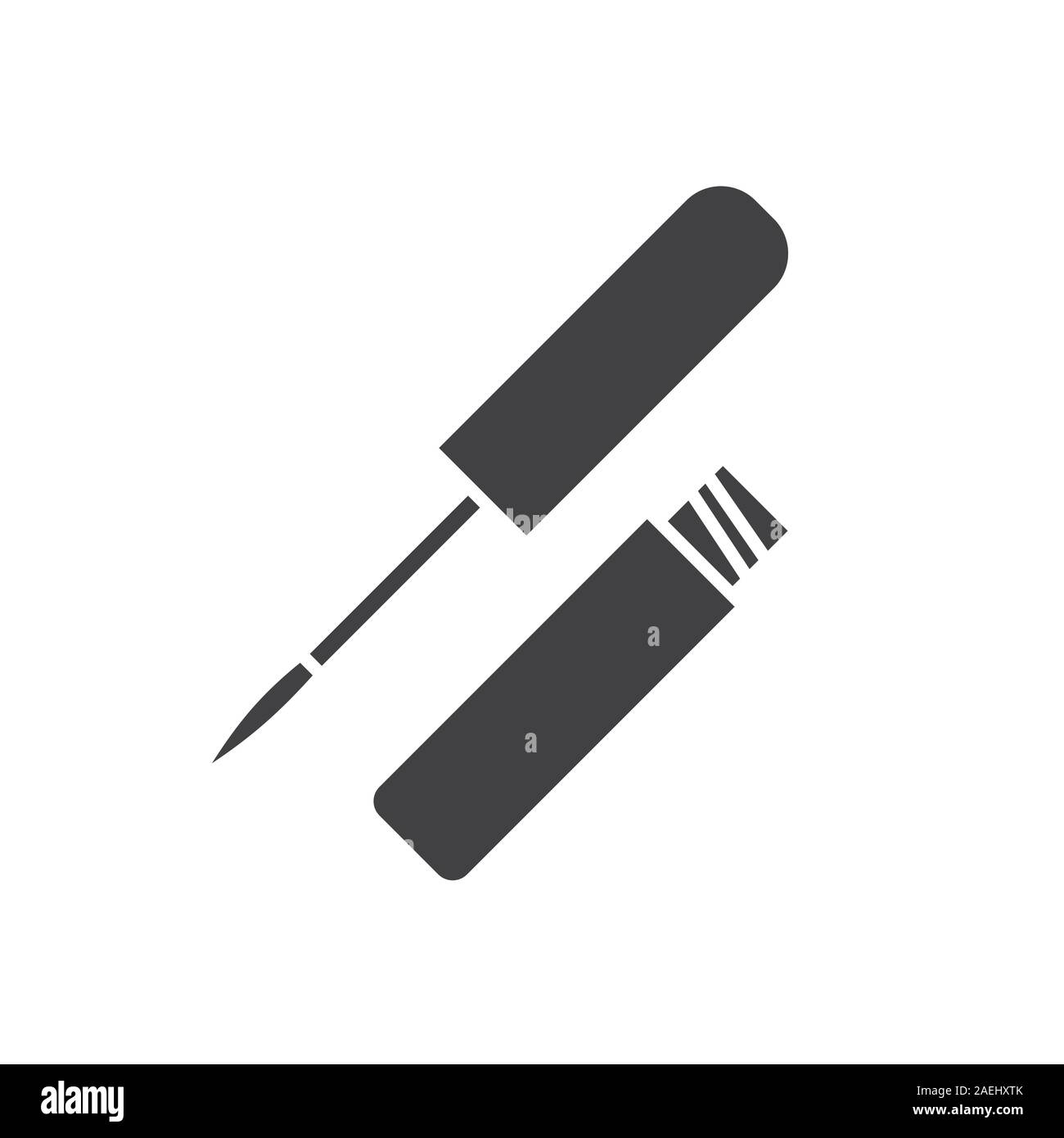 Lip Gloss glyph Icon. Silhouette Symbol. Negativer Platz. Vektor isoliert Abbildung Stock Vektor