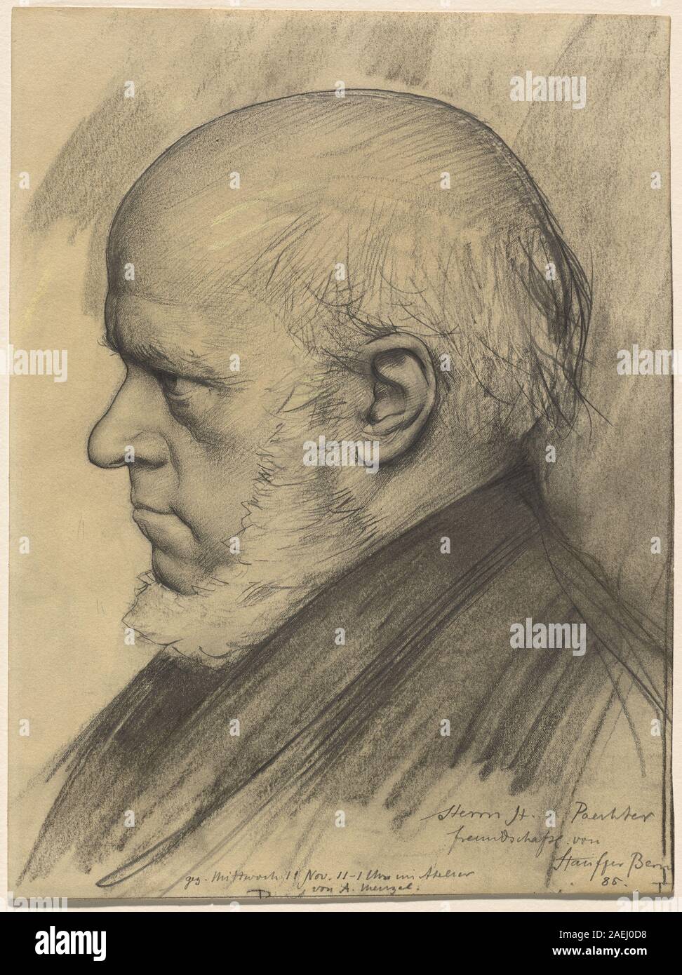 Karl Stauffer-Bern, Adolph Menzel, 1885 Adolph Menzel; 1885 Datum Stockfoto