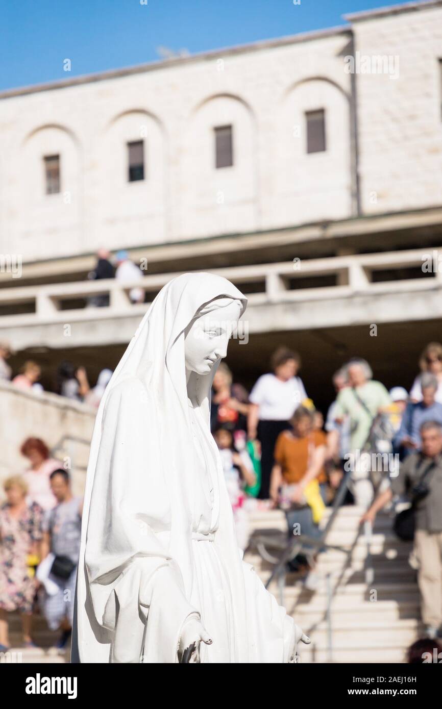 September 18, 2019. Nazareth, Israel. Statue der Jungfrau Maria Stockfoto