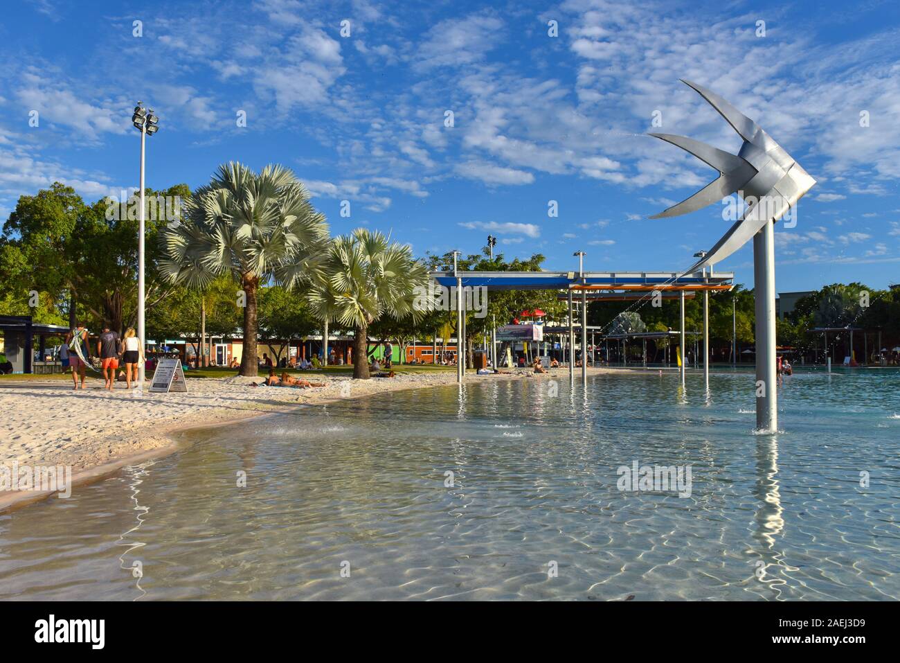 Cairns Esplanade Lagoon, Australien Stockfoto