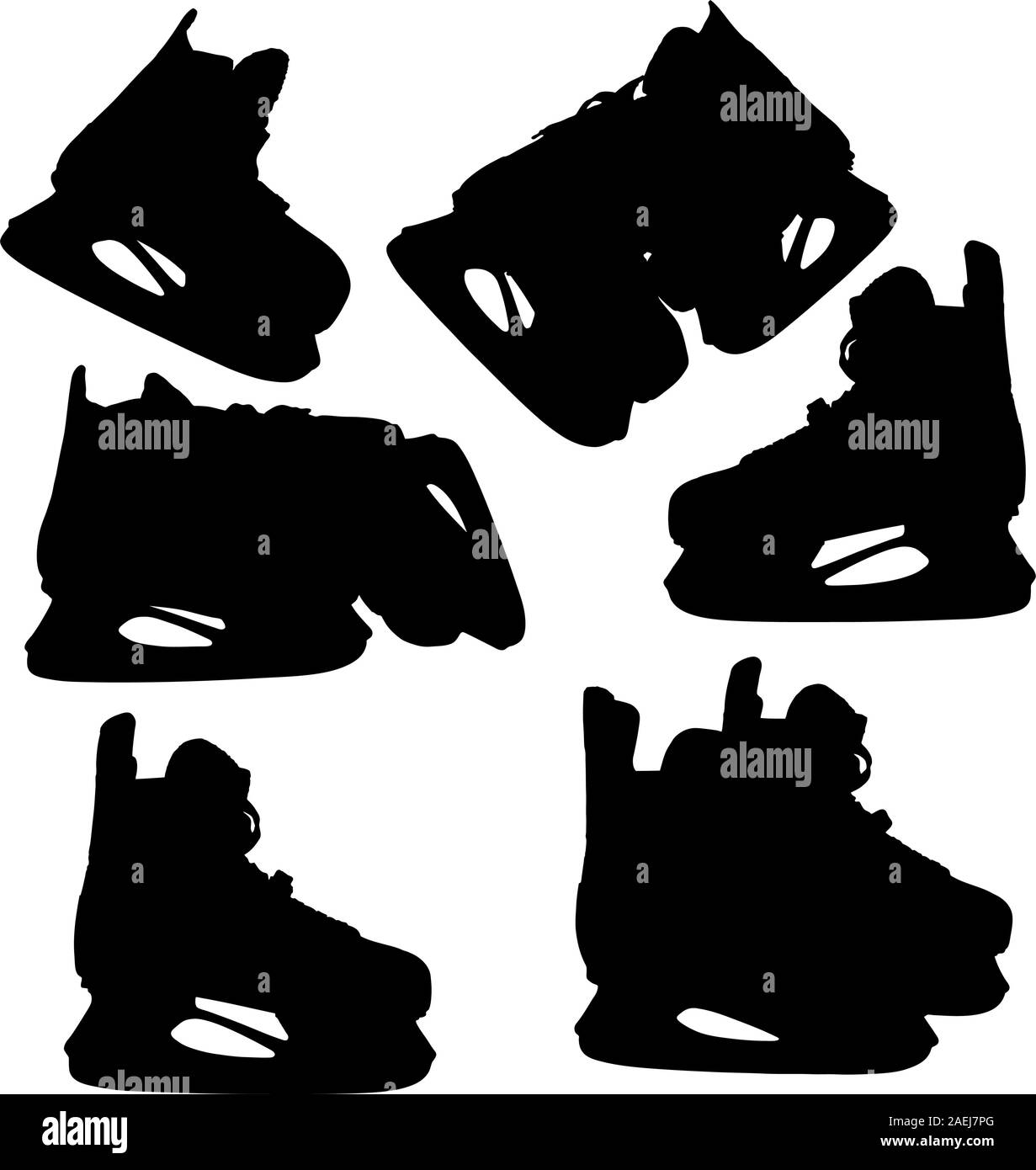 Professioneller Hockeyspieler Mannes Modeerscheinungen. Silhouette. Vektor-Illustration. Stock Vektor