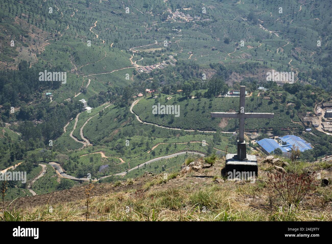 Kreuz, Munnar, Kerala, Indien Stockfoto