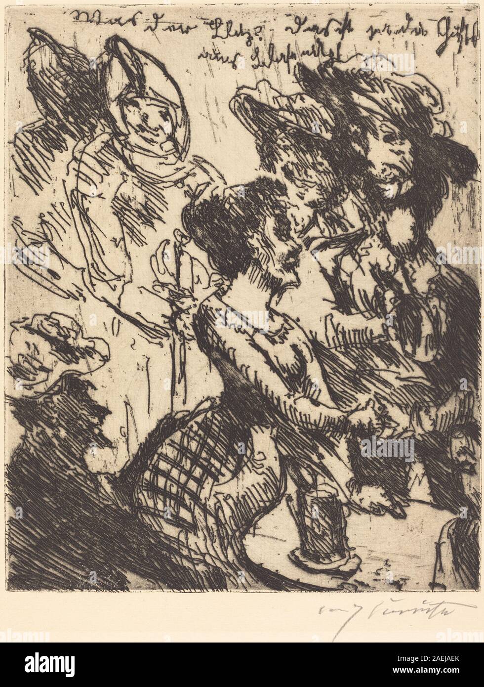 Ein Gemälde von Lovis Corinth (1923), das Gustel von Blasewitz zeigt und Figur, Geste, Ausdruck und expressionistischen Stil des frühen 20. Jahrhunderts zeigt. Stockfoto
