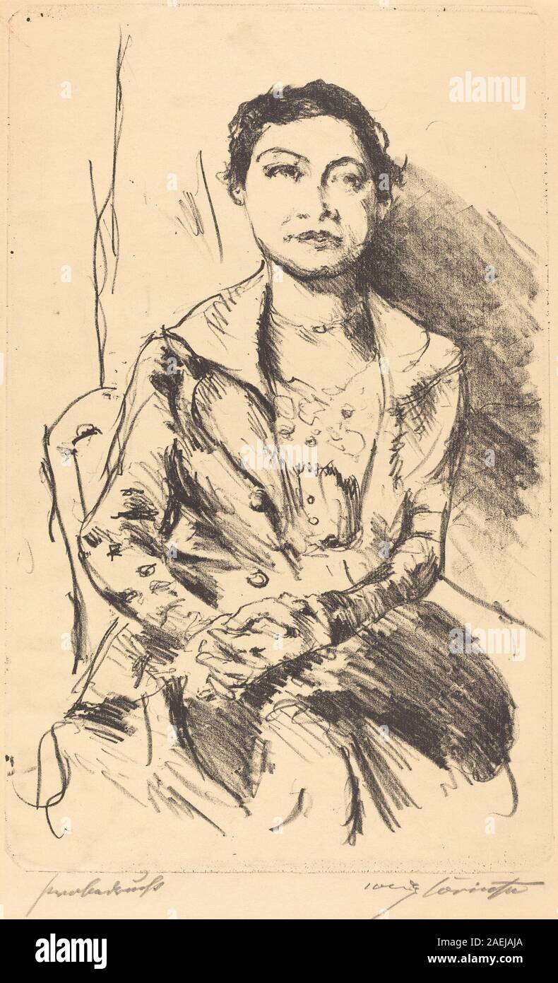 Lovis Corinth, Anneliese Halbe, 1918 Anneliese Halbe; 1918 Datum Stockfoto