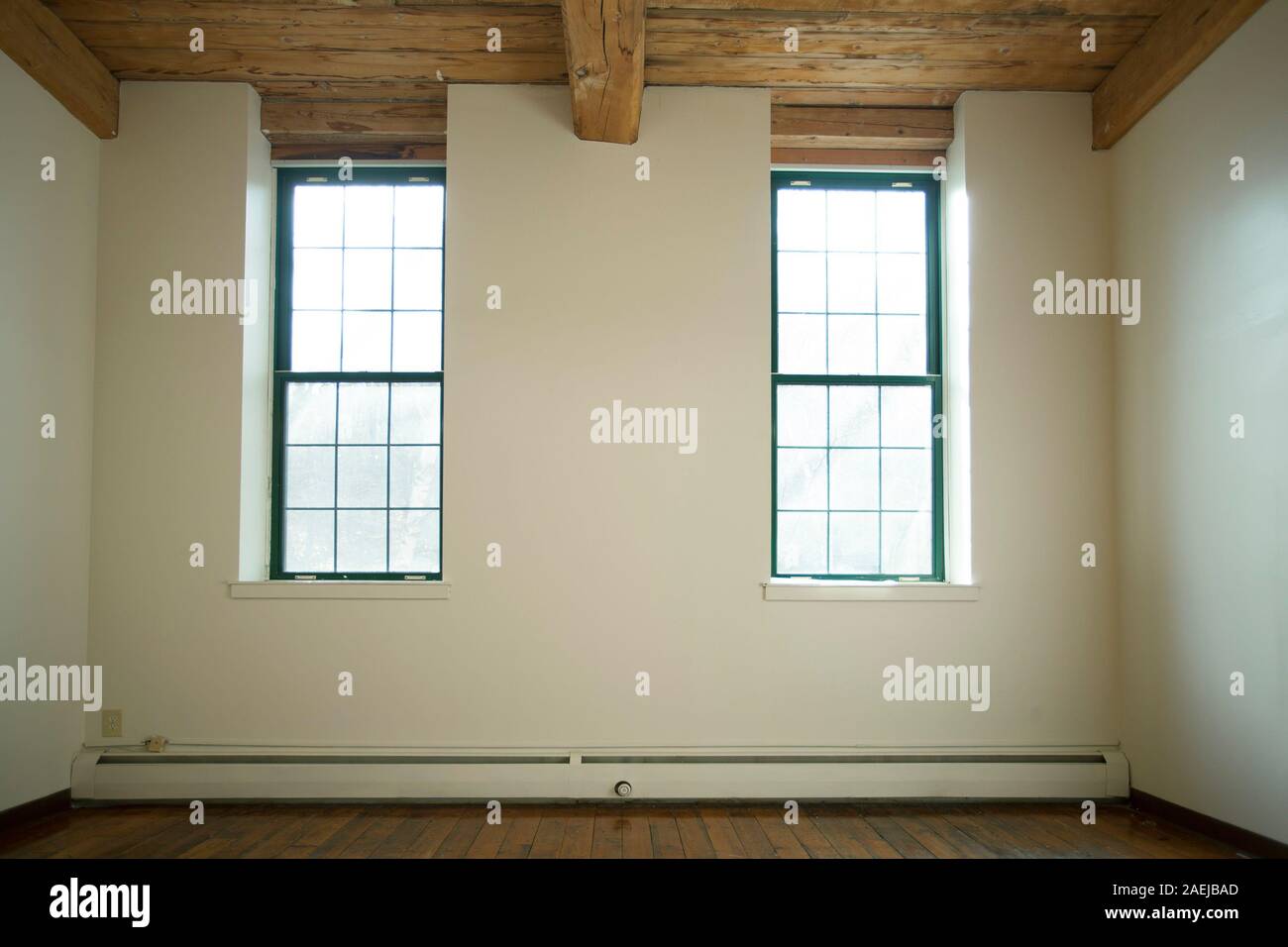 Leeren Raum in der alten Mühle in New England Stockfoto