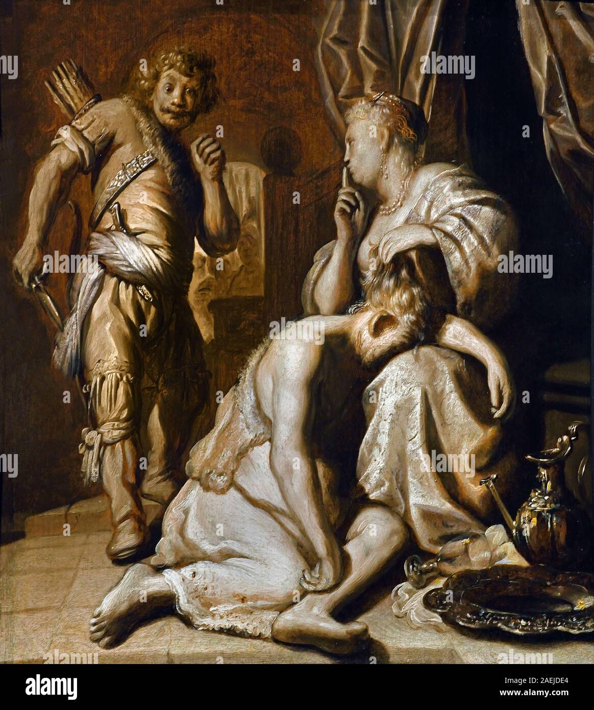 Samson und Delilah 1627 von Rembrandt Harmenszoon van Rijn 1606 - 1669 Niederländische, die Niederlande, Holland, Stockfoto