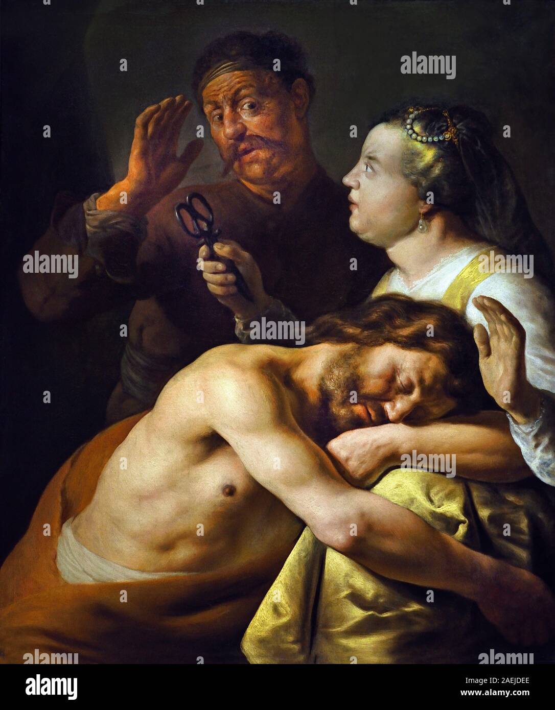 Samson und Delilah 1625-1626 von Jan Lievens (24. Oktober 1607 - vom 4. Juni 1674) der Niederlande, die Niederlande, Holland, Stockfoto