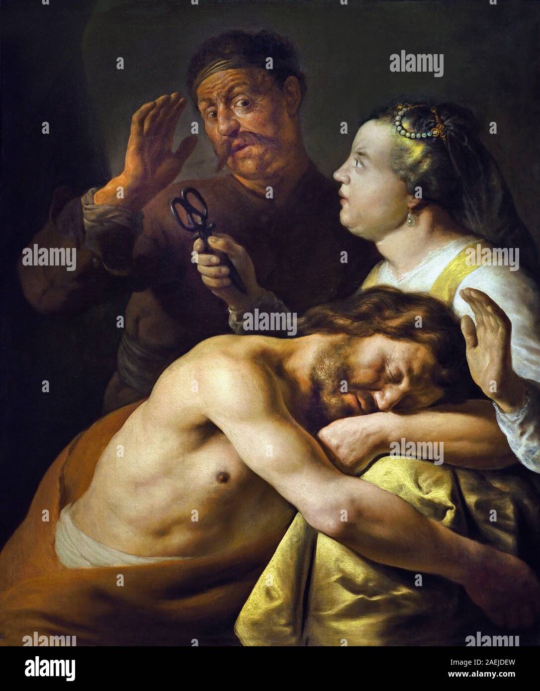 Samson und Delilah 1625-1626 von Jan Lievens (24. Oktober 1607 - vom 4. Juni 1674) der Niederlande, die Niederlande, Holland, Stockfoto