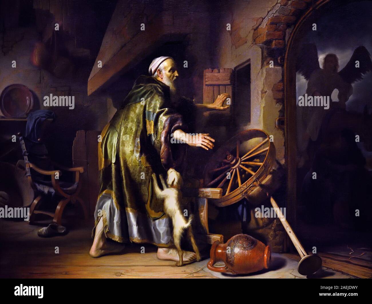 Tobit auf die Rückkehr von Tobias 1627-1635 Rembrandt Harmenszoon van Rijn 1606 - 1669 Niederländische, die Niederlande, Holland, (mit Gerrit Dou und Jan Lievens) Stockfoto