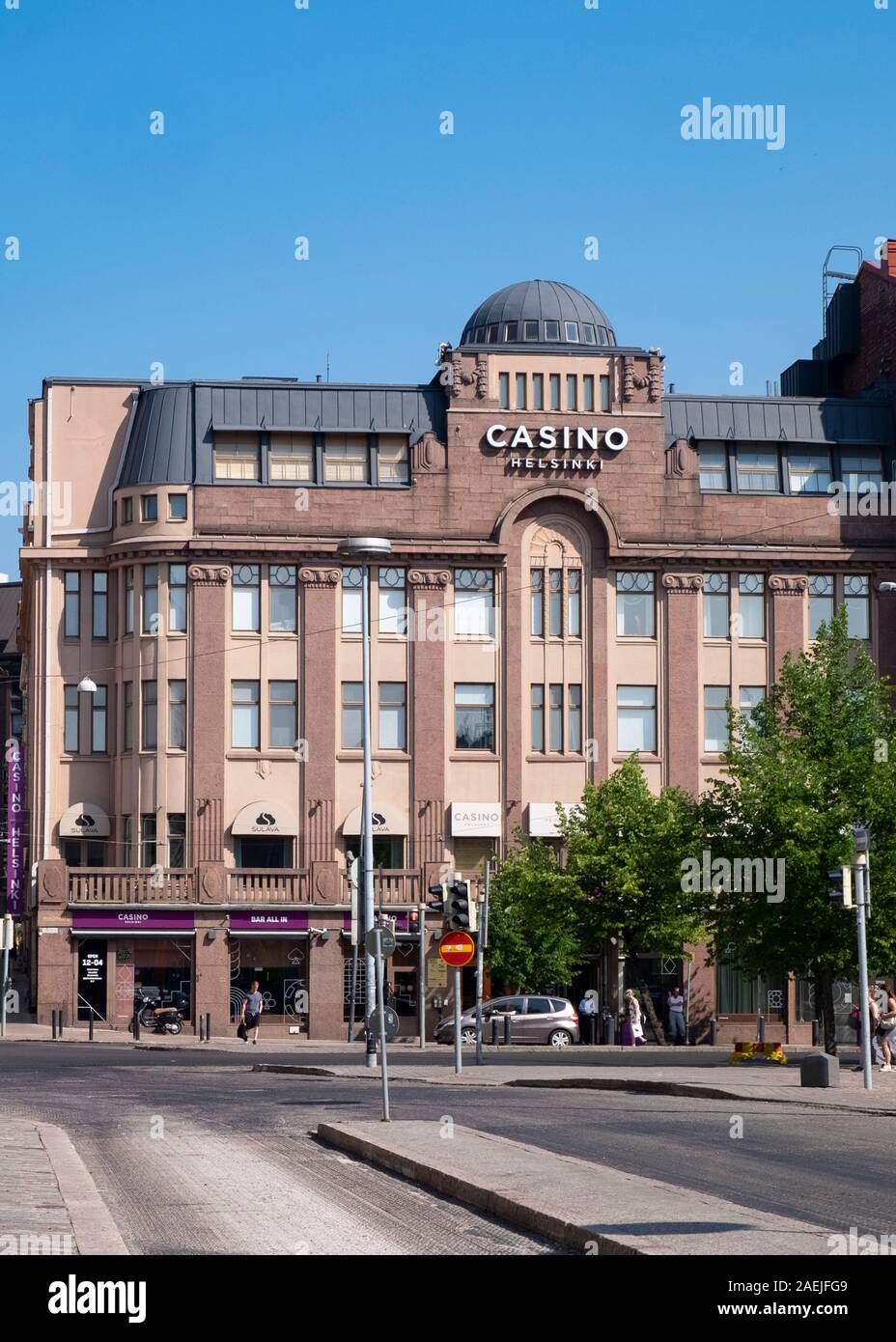 Außenansicht des Casino Helsinki, Rautatientori Square, Helsinki, Finnland, Skandinavien, Europa Stockfoto
