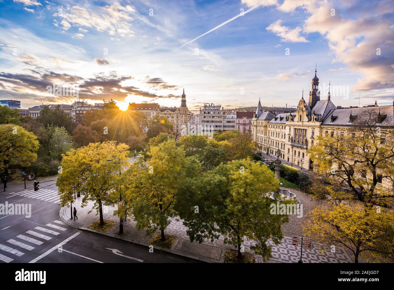 Prag, Tschechische Republik - November 03, 2016. Historische Gebäude in Charles Square - Karlovo Namesti Stockfoto